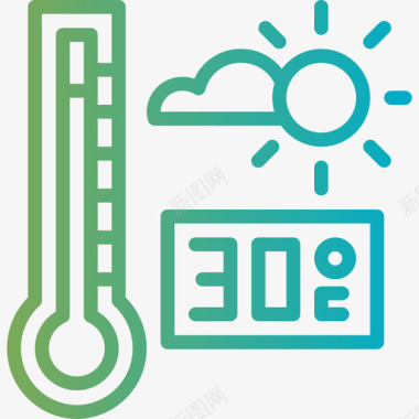温度第三季梯度图标图标
