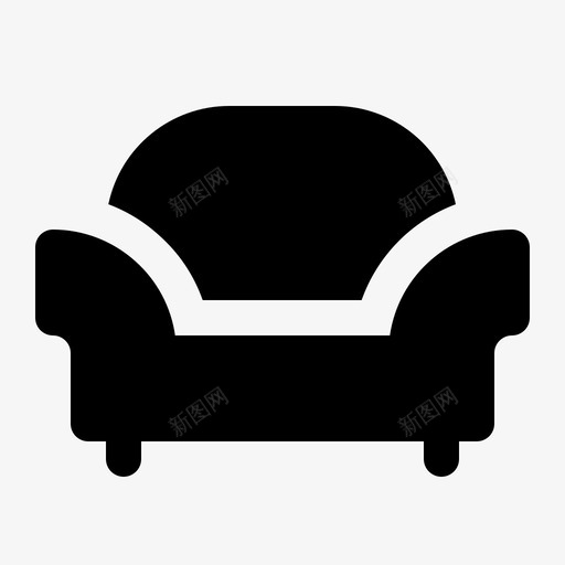 简约椅家具休息室图标svg_新图网 https://ixintu.com 休息室 实木 家具 沙发 简约