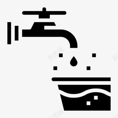 水龙头浴室洗衣房图标图标