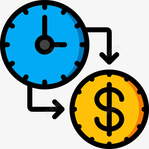 时间就是金钱时间管理33线性颜色图标svg_新图网 https://ixintu.com 就是 时间 时间管理 线性 金钱 颜色