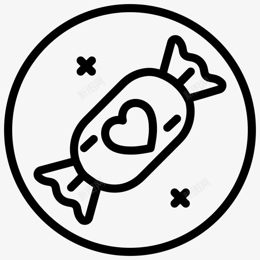 巧克力庆祝心图标svg_新图网 https://ixintu.com 2圈 巧克力 庆祝 情人节 甜蜜