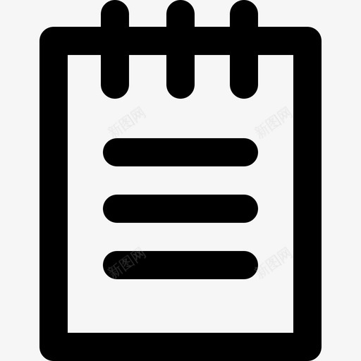 记事本通信125线性图标svg_新图网 https://ixintu.com 线性 记事本 通信