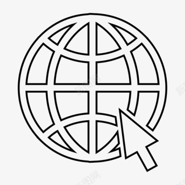 网络浏览全球图标图标