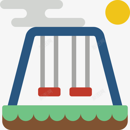 秋千操场3平地图标svg_新图网 https://ixintu.com 平地 操场 秋千