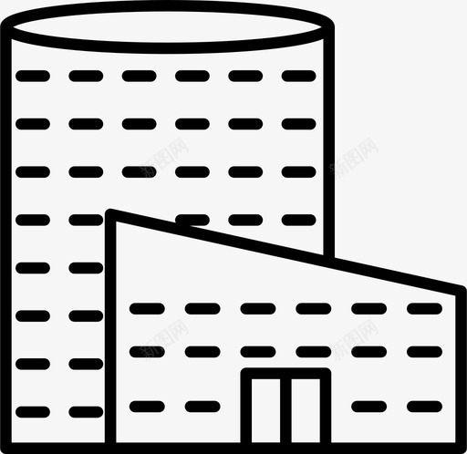 塔楼建筑城市图标svg_新图网 https://ixintu.com 城市 塔楼 建筑 房地产