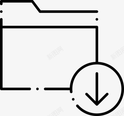 向下箭头文件夹图标图标