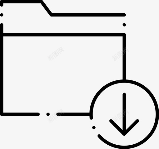 向下箭头文件夹图标svg_新图网 https://ixintu.com 下载文件夹 向下箭头