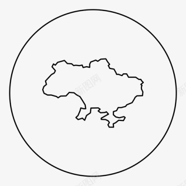 乌克兰地图波罗的海欧洲图标图标