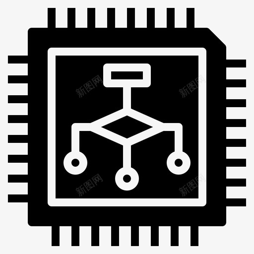 算法人工智能人工图标svg_新图网 https://ixintu.com 人工 人工智能 人工智能字形 智能 算法 芯片