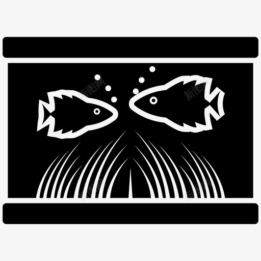 水族馆鱼缸海洋展览图标svg_新图网 https://ixintu.com 博物馆 图标 家居设计 展览 水上 水族馆 海洋 装饰 雕文 鱼缸