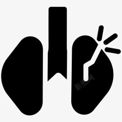 肺癌肺肺癌人肺肺部疾病图标高清图片