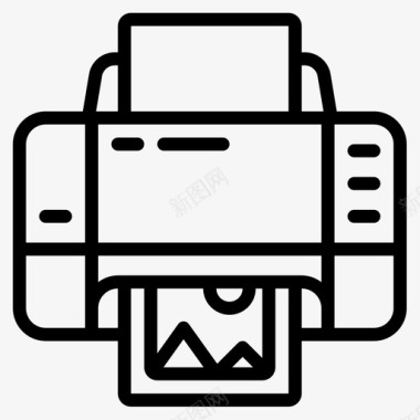 打印机实用程序2线性图标图标