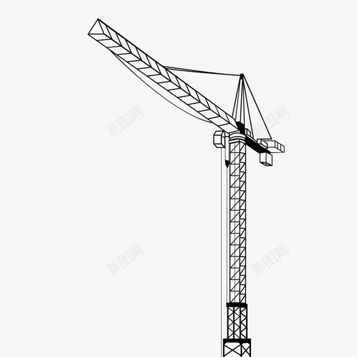 起重机建筑井架图标svg_新图网 https://ixintu.com 井架 工业 建筑 起重机