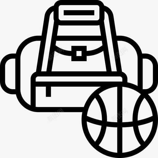 运动包篮球11直线型图标svg_新图网 https://ixintu.com 直线型 篮球11 运动包