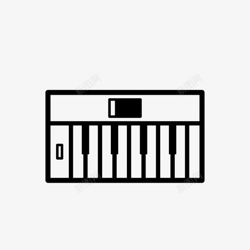 键盘钢琴艺术乐器图标svg_新图网 https://ixintu.com 乐器 艺术 钢琴 键盘 音乐