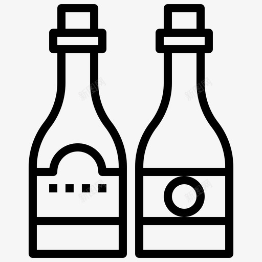 葡萄酒酒瓶饮料图标svg_新图网 https://ixintu.com 葡萄酒 酒瓶 食品 餐厅 饮料