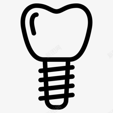 牙齿植入牙齿健康图标图标
