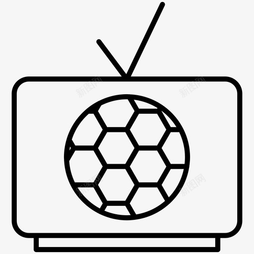 足球比赛体育频道电视频道图标svg_新图网 https://ixintu.com 体育频道 手表 电视 足球 足球比赛 频道