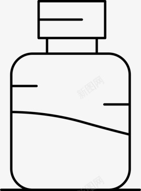 瓶子奶油乳液图标图标