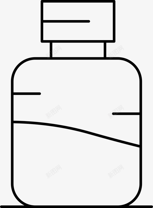 瓶子奶油乳液图标svg_新图网 https://ixintu.com 乳液 奶油 瓶子