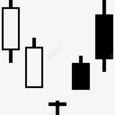 蜡烛棒图表信息图表图标图标