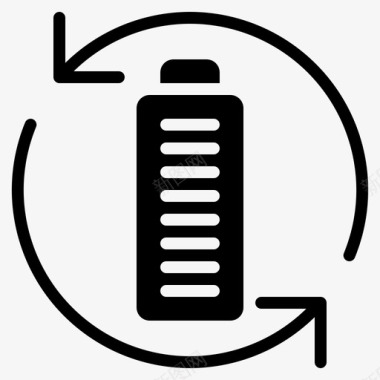 回收电池生态能源图标图标