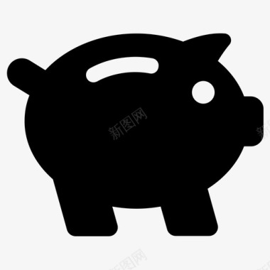 小猪银行钱图标图标