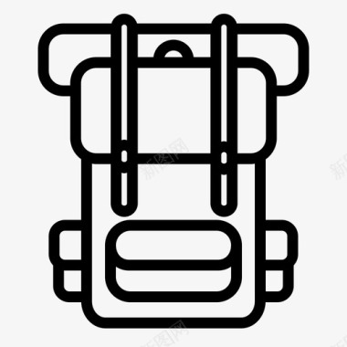 背包背包客野营图标图标
