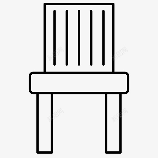 椅子家具木制椅子图标svg_新图网 https://ixintu.com 图标 家具 木制 椅子 轮廓
