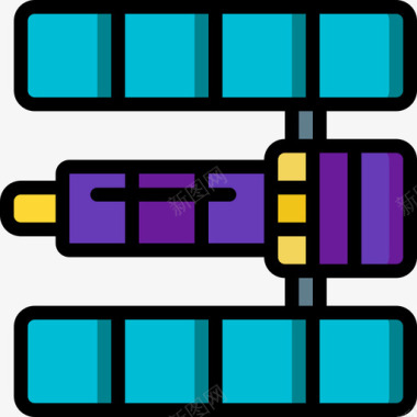 卫星天文学15线色图标图标