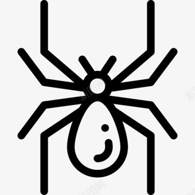 蜘蛛昆虫11线状图标图标