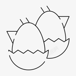 鸡蛋篮提小鸡宝宝复活节图标高清图片