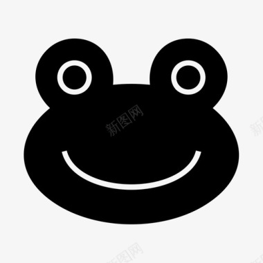 青蛙动物动物群图标图标