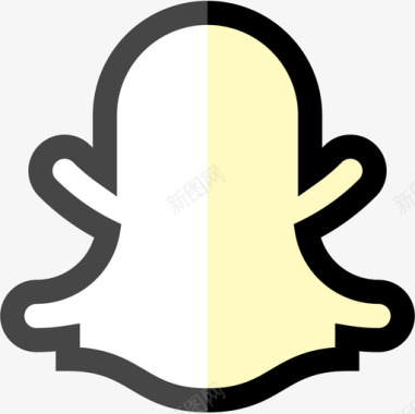 Snapchat社交媒体99扁平图标图标