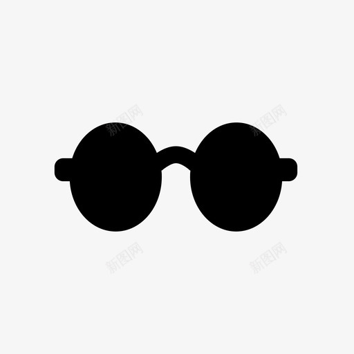 圆形眼镜配件元素图标svg_新图网 https://ixintu.com 元素 圆形眼镜 游戏 物品 配件