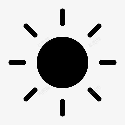太阳云夏天图标svg_新图网 https://ixintu.com 图标 夏天 太阳 字形 温暖 阳光