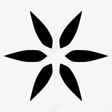 抽象花圆形创意荷花图标图标