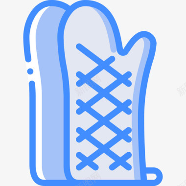 手套烧烤5蓝色图标图标