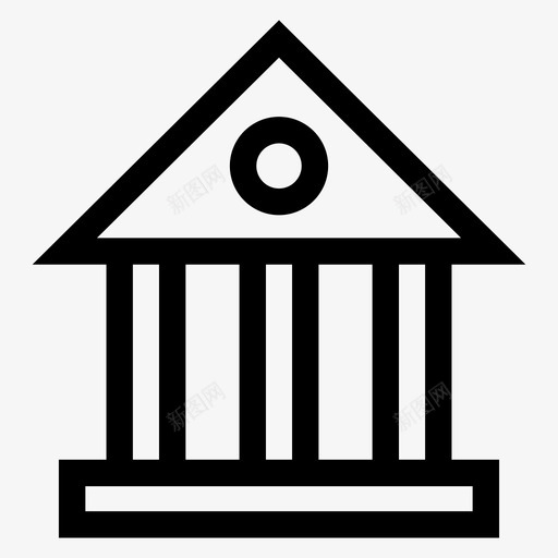 法院银行大楼图标svg_新图网 https://ixintu.com 博物馆 大学 大楼 教育 法院 银行