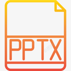 shell扩展名渐变Pptx文件扩展名渐变图标高清图片