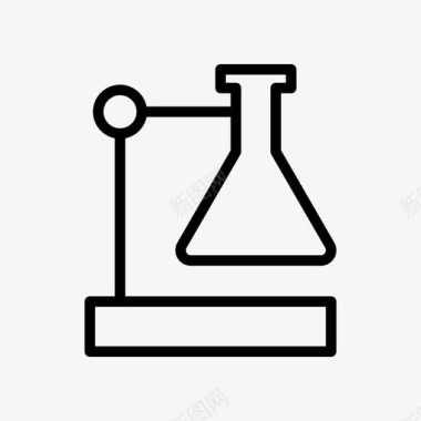 实验室化学锥形烧瓶图标图标