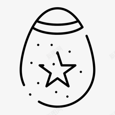 复活节彩蛋装饰东方规则点线图标图标