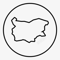 索非亚保加利亚地图欧洲地理图标高清图片