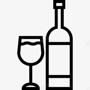 葡萄酒饮料22直系图标图标