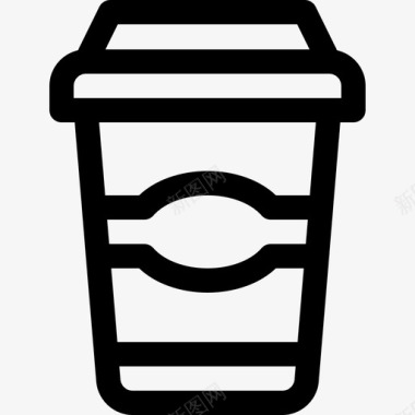 咖啡杯咖啡馆15直线型图标图标