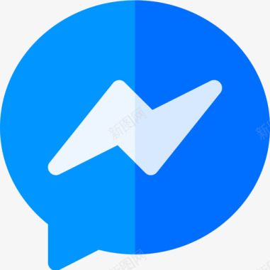 Messenger社交媒体徽标4扁平图标图标