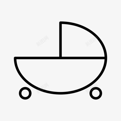 婴儿车儿童工具和设置概述图标svg_新图网 https://ixintu.com 儿童 婴儿车 工具 概述 设置