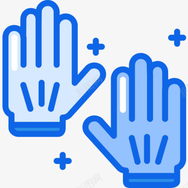 手套结构99蓝色图标图标