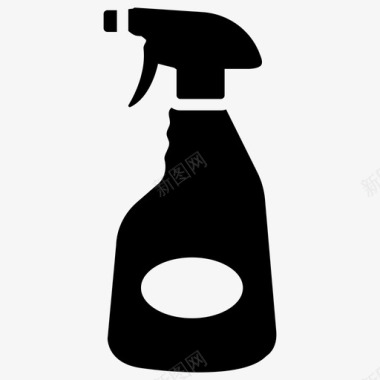 抛光瓶清洁服务手喷图标图标