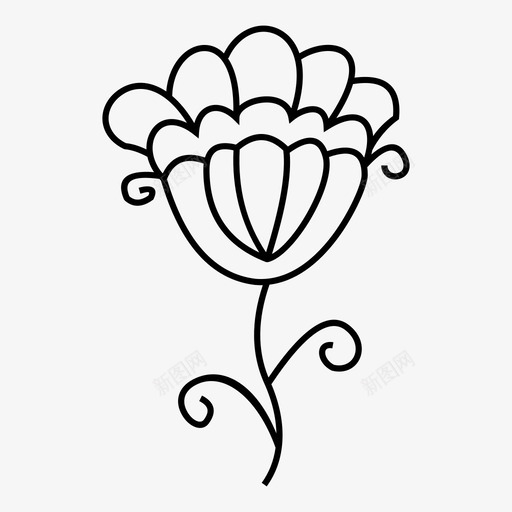花卉植物学装饰图标svg_新图网 https://ixintu.com 手绘 收藏 植物学 花卉 花园 装饰
